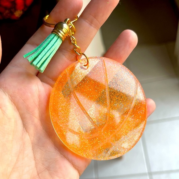 Hand Crafted Accessories - COPY - Handmade Basketball Keychain